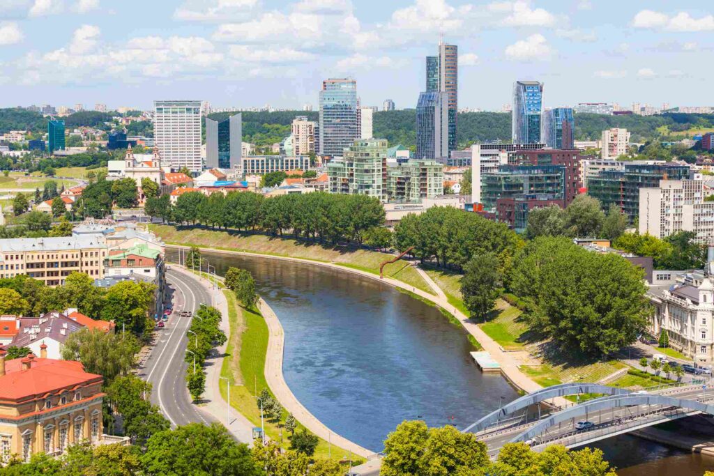 Vilnius Lithuania fintech and business district