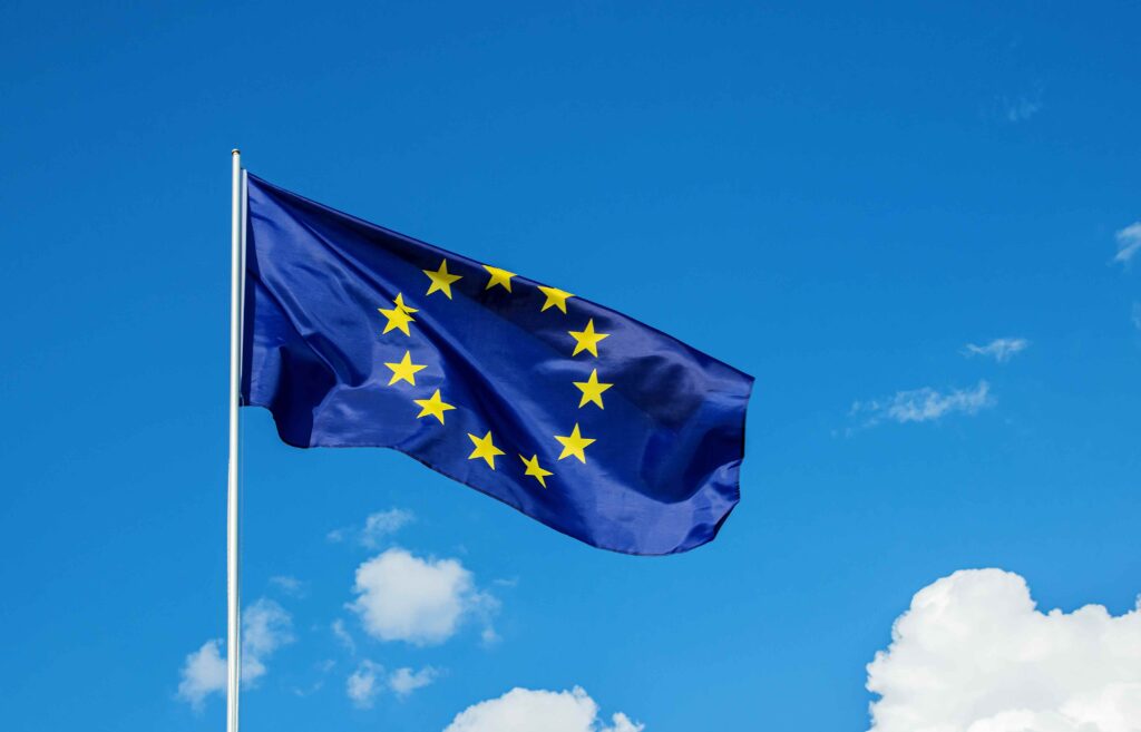 EU flag representing regulations on tax havens in Europe