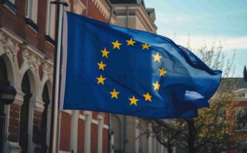 "European city financial district representing tax havens in Europe