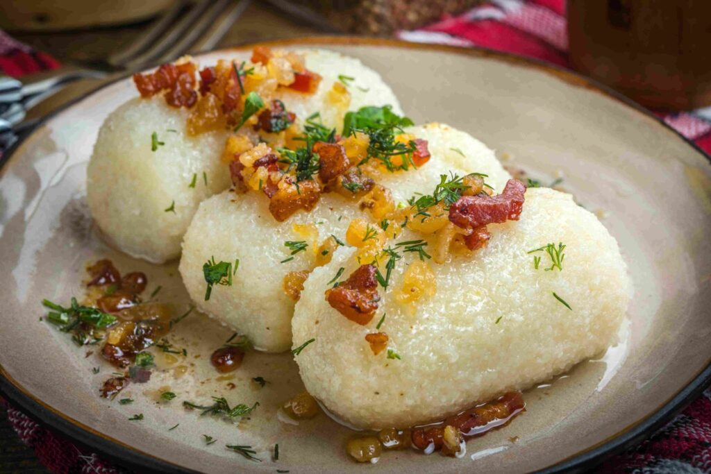 Traditional Lithuanian cepelinai dish